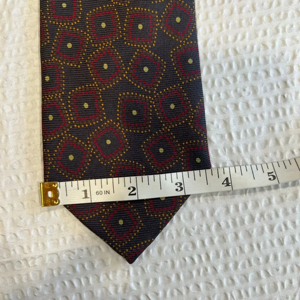 Ermenegildo Zegna tie burgundy and dark brown 100% silk